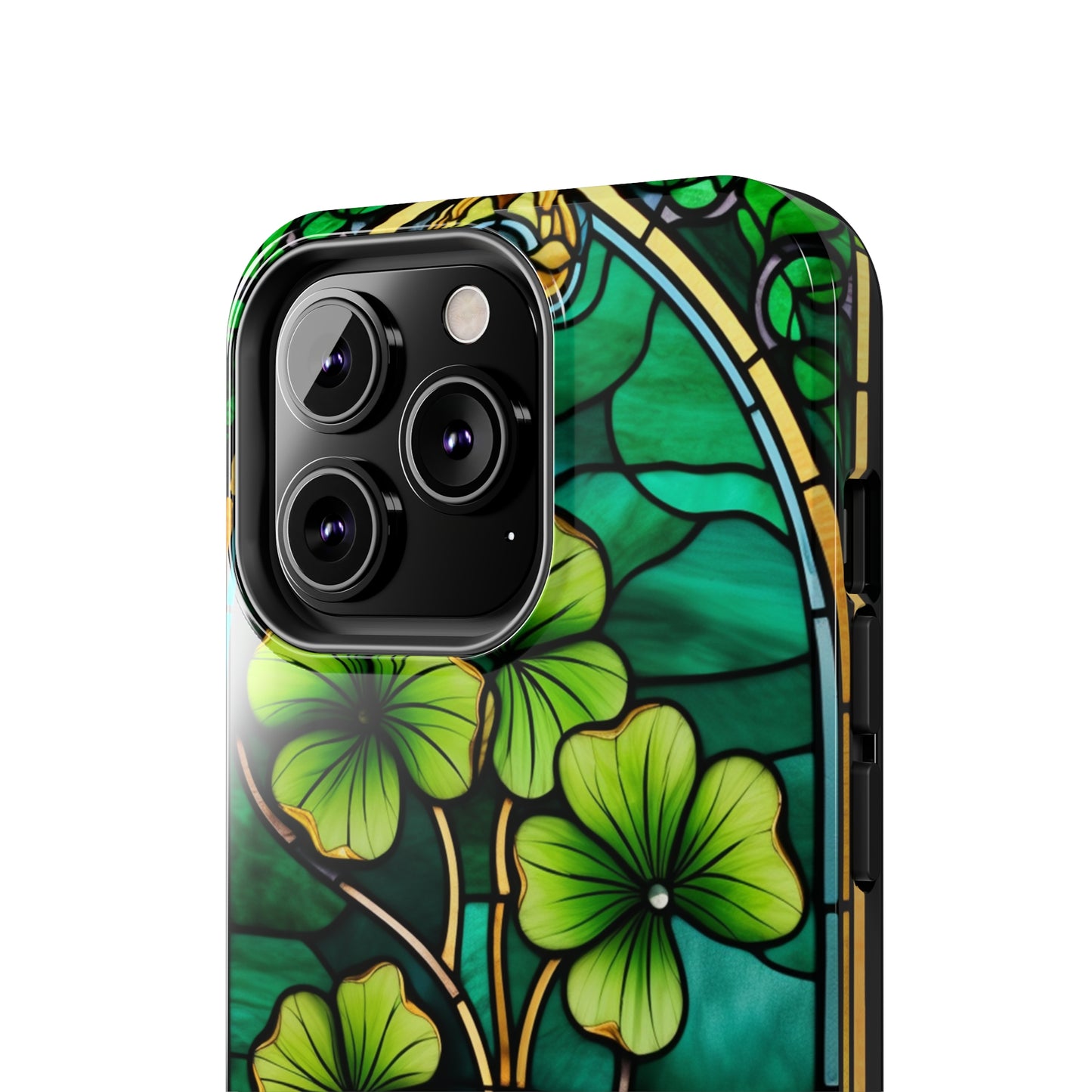 Lucky Charm: Four-Leaf Clover Phone Case | Symbol of Fortune for iPhone Models 11 through 14 Pro Max