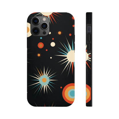 Mid-Century Atomic Age Tough iPhone Case | Retro Phone Cover