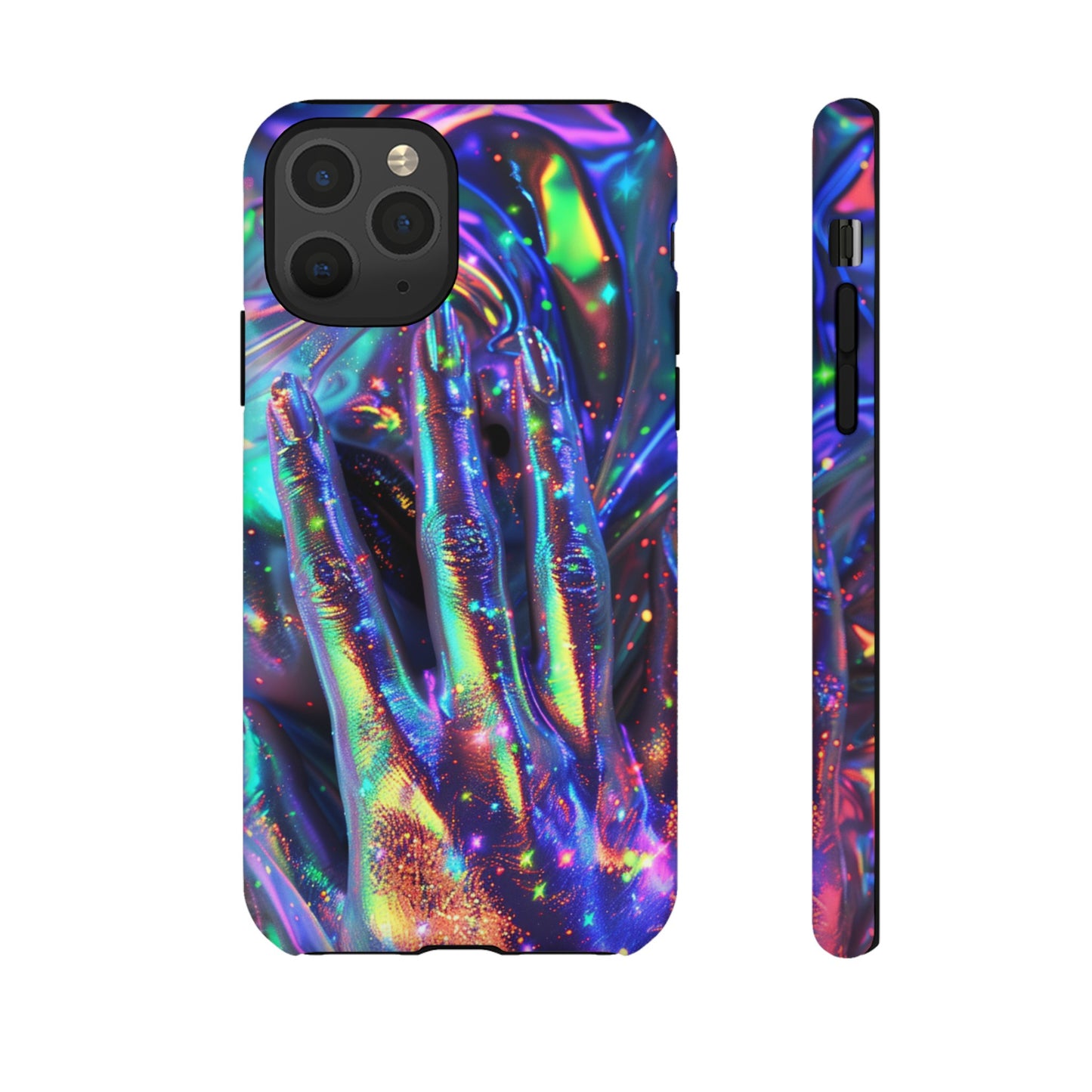 Marbled opalescent Holographic Print Phone Case