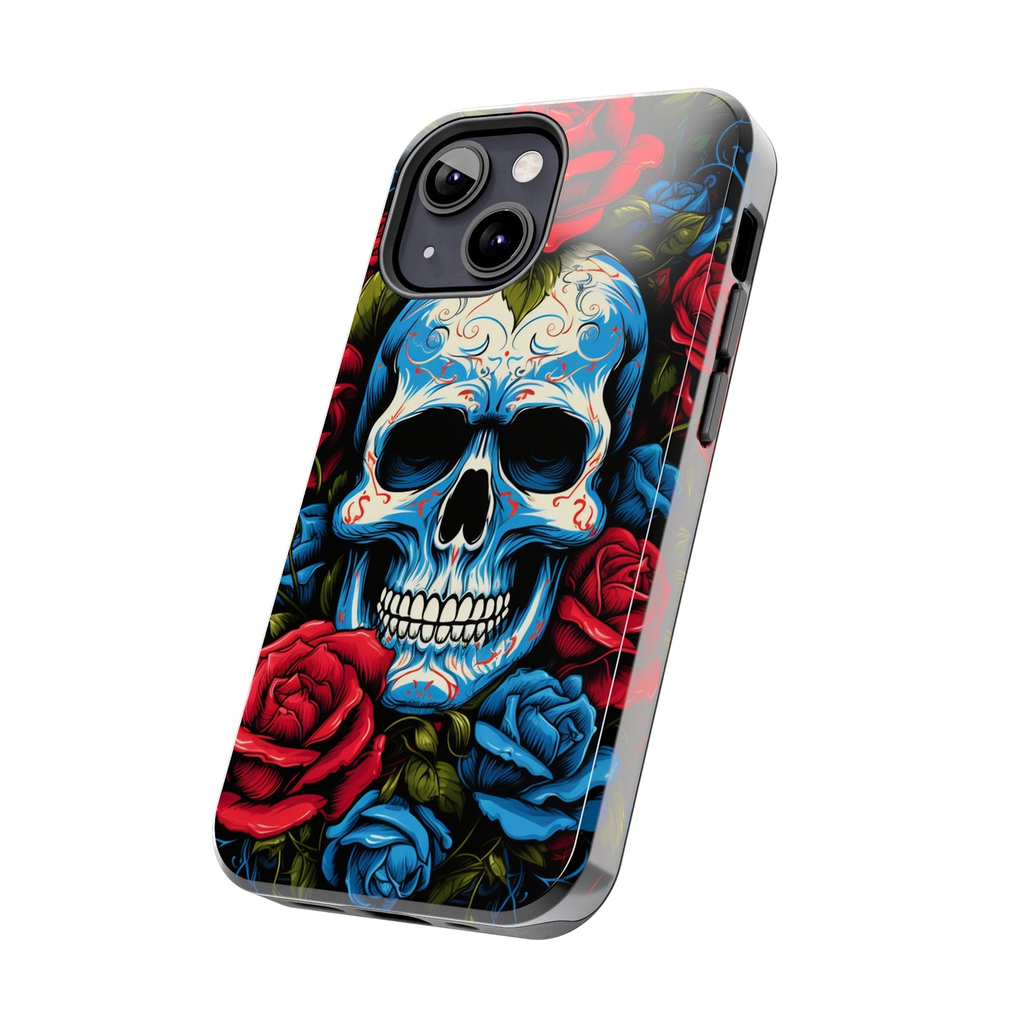 Skull and Roses iPhone Case | Edgy Elegance and Timeless Beauty