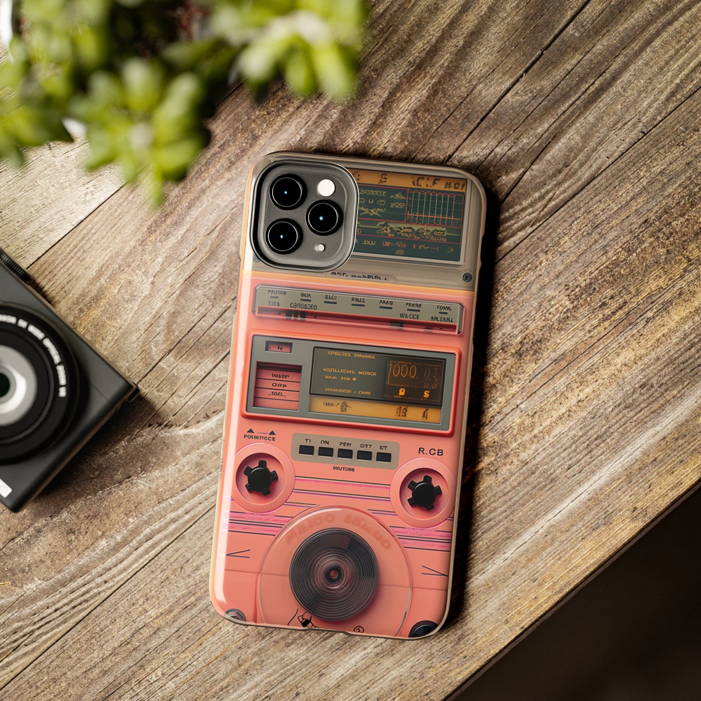 Cyberpunk Retro Walkman Nostalgia | Vintage Beats Revival iPhone Case