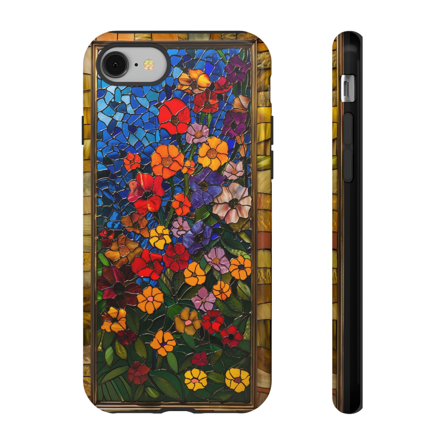 Gustav Klimt Style Flower Garden Painting Phone Case for iPhone 15, 14, Pro Max, 13, 12 & Samsung Galaxy S23, S22, S21, Google Pixel