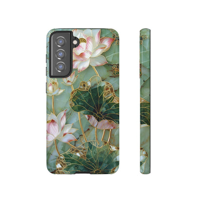 Elegant Floral Phone Case - Tough Cases with Lotus Design