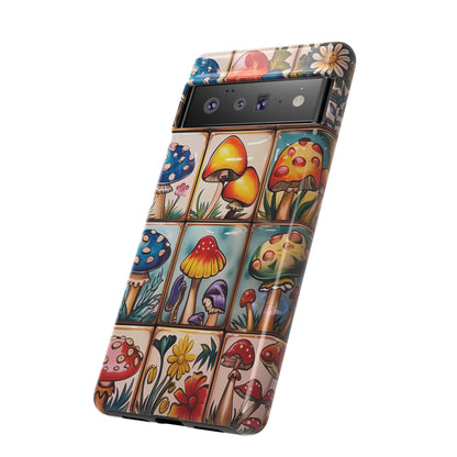 Trippy Magic Mushroom Tile  Abstract Art Phone Case