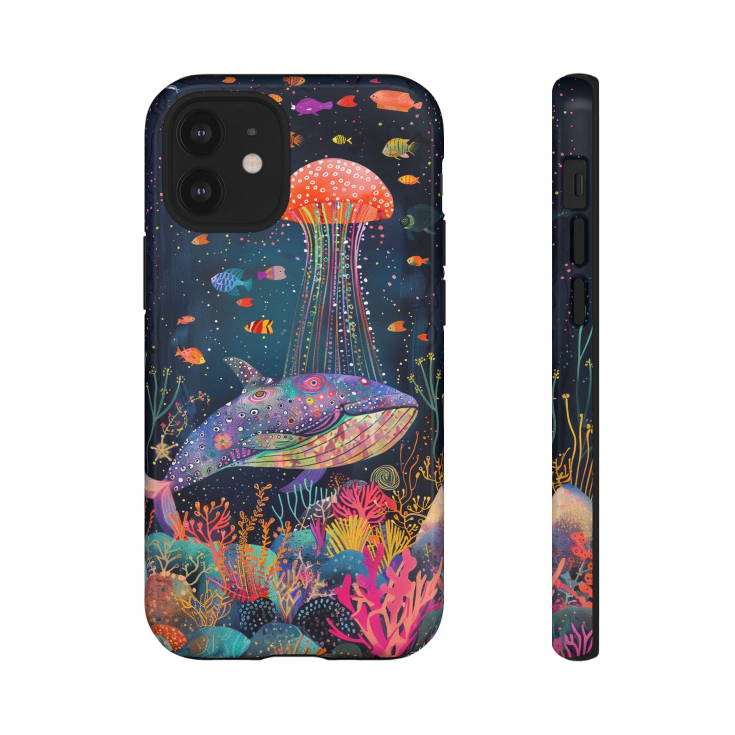 Whale Shark, Turtle, Jellyfish Phone Case