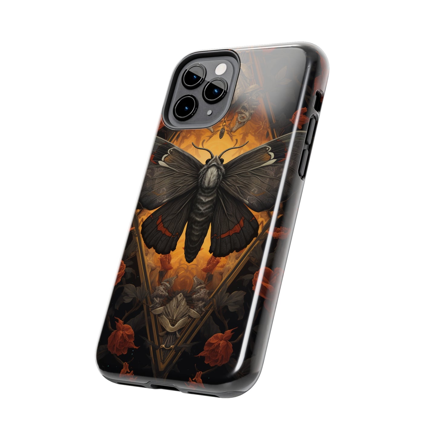 iPhone Case | Lost in Thought: Dark Academia Moth iPhone Tough Case