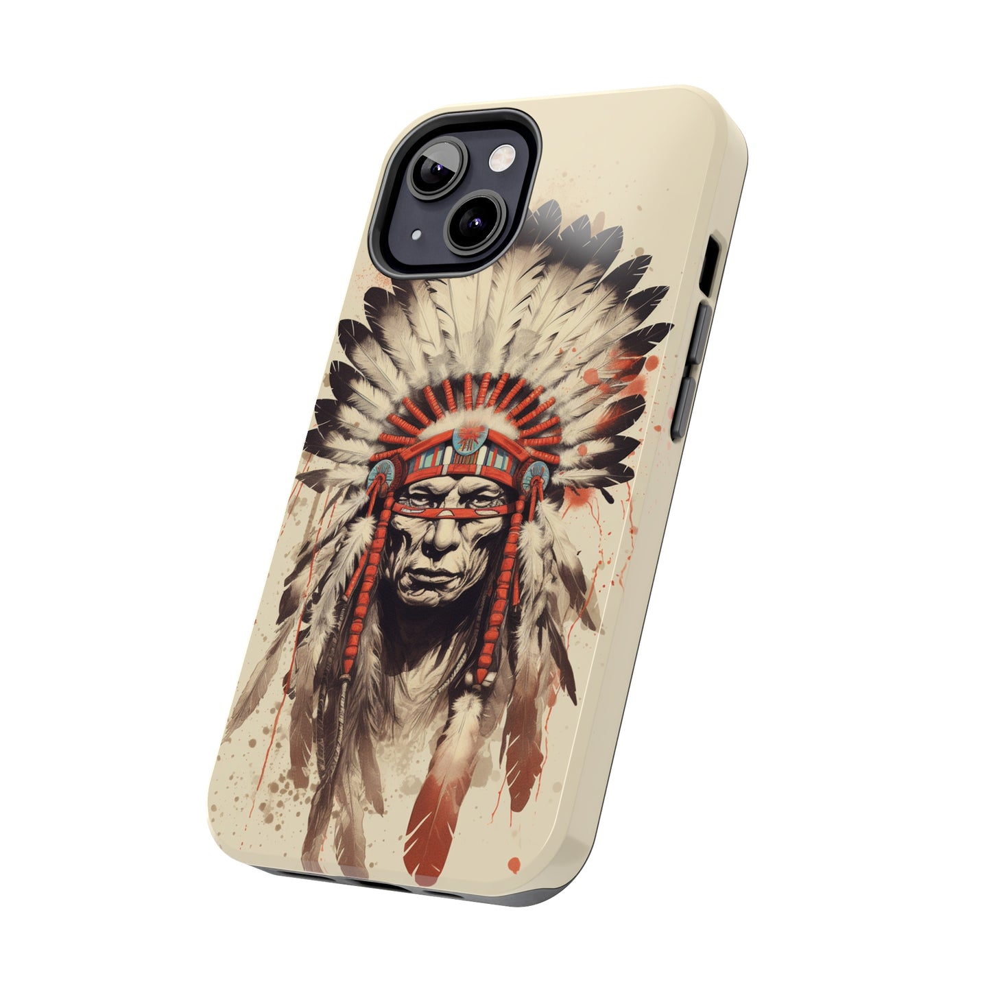 Proud Heritage: Native American Chief Headdress | Iconic Tribal iPhone Case for Models 11 through 14 Pro Max