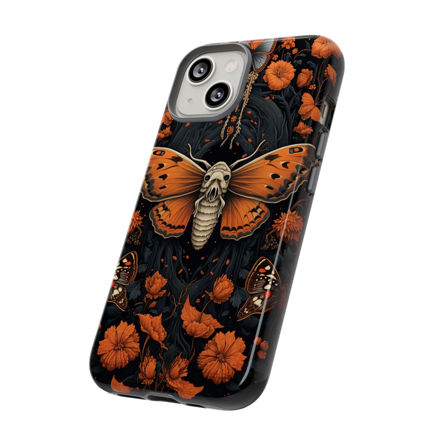 Eerie Elegance Halloween Goth Moth Phone Cover