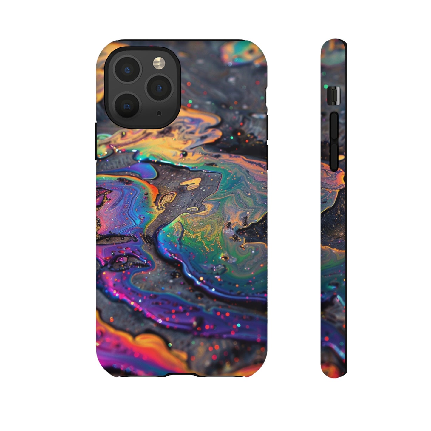 Opalescent Marbled Holographic Print Phone Case