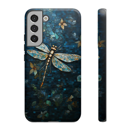 Vintage Mosaic Style Dragonfly