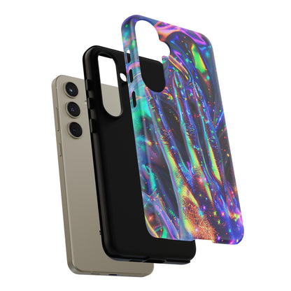 Marbled opalescent Holographic Print Phone Case