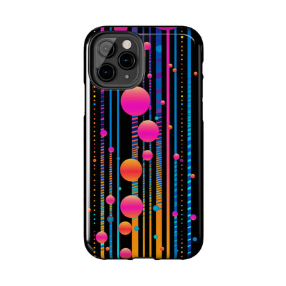 Experience a Blast from the Past: Retro Psychedelic Bubbles Tough Case for Apple iPhone Models