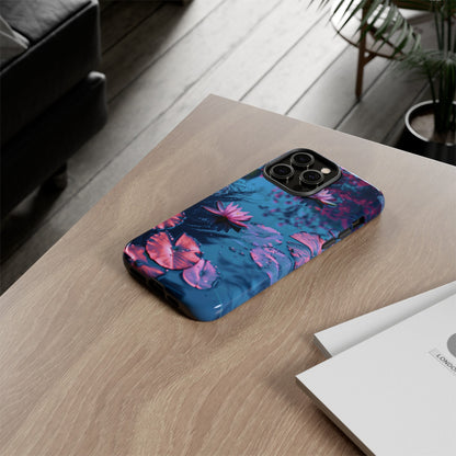 Magenta and Blue Color Zen Lily Pad Phone Case