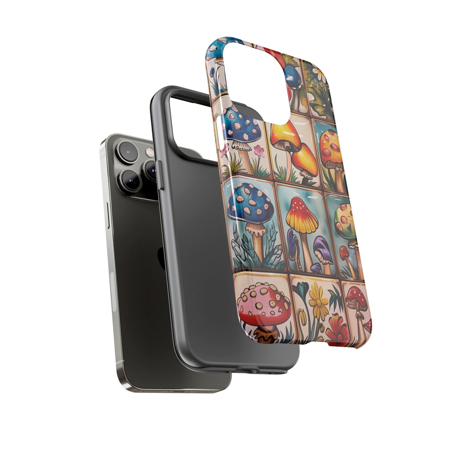 Trippy Magic Mushroom Tile  Abstract Art Phone Case