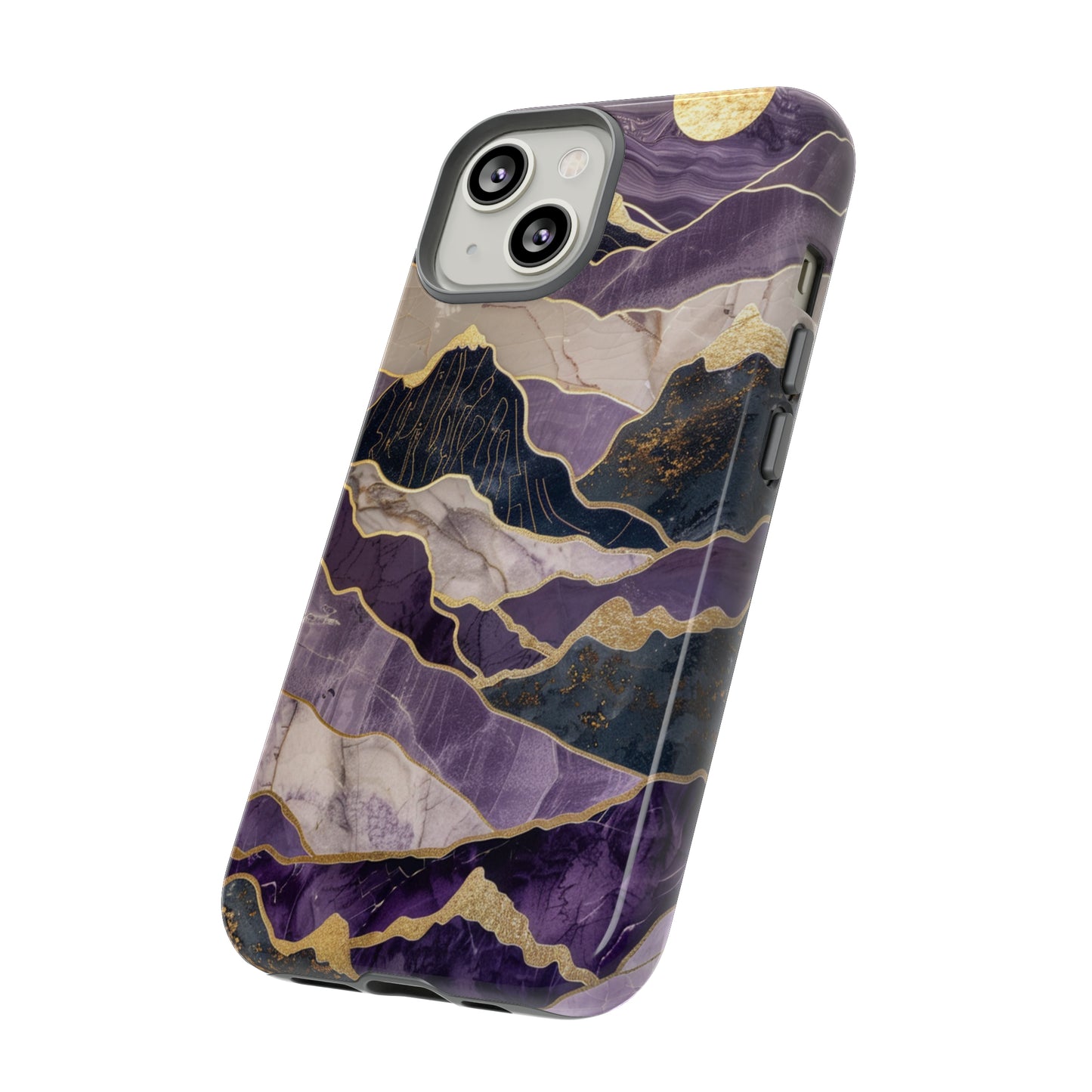 Abstract Purple Gold Mountain Phone Case