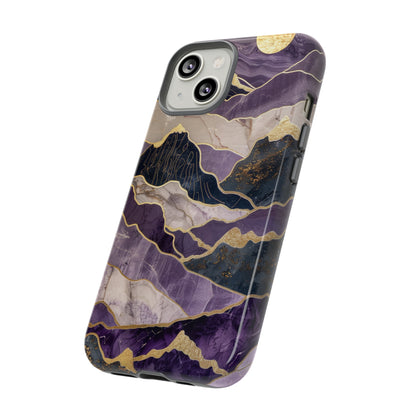 Abstract Purple Gold Mountain Phone Case