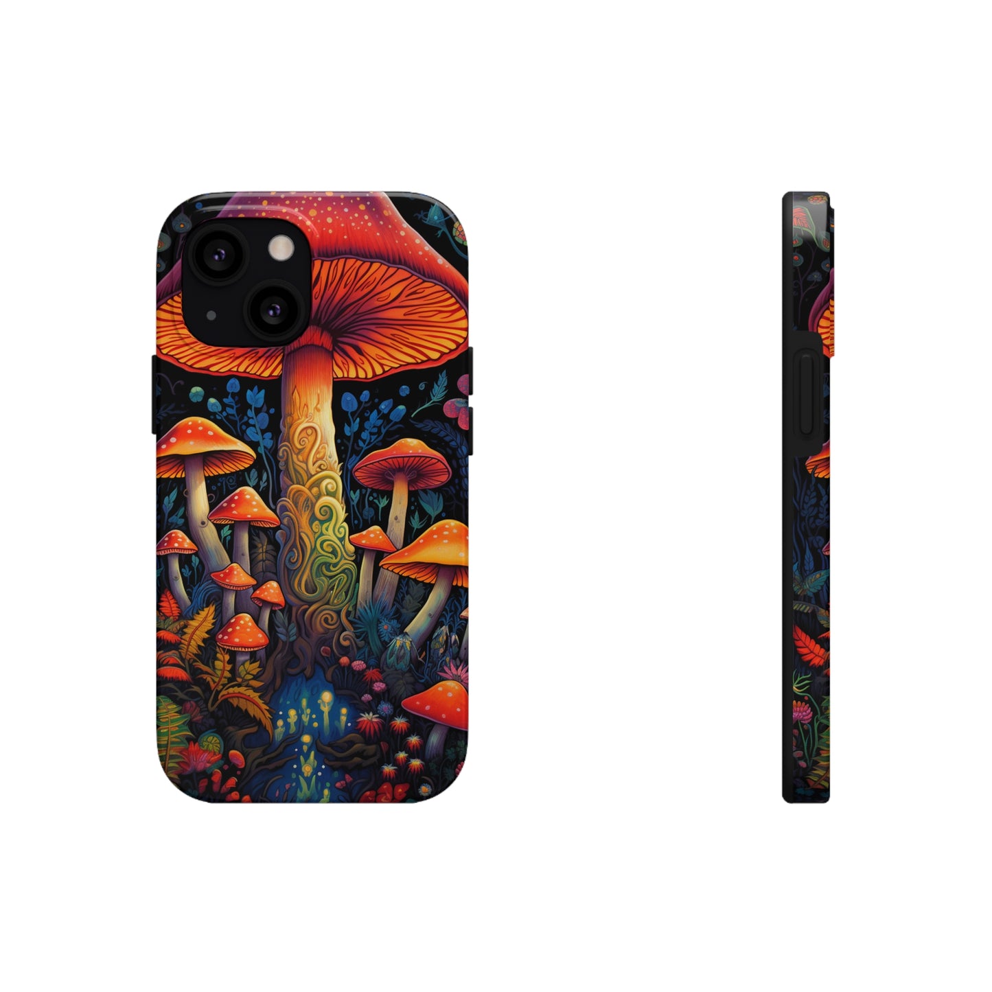 Trippy Magic Mushroom Tough iPhone Case | Psychedelic Art Phone Cover