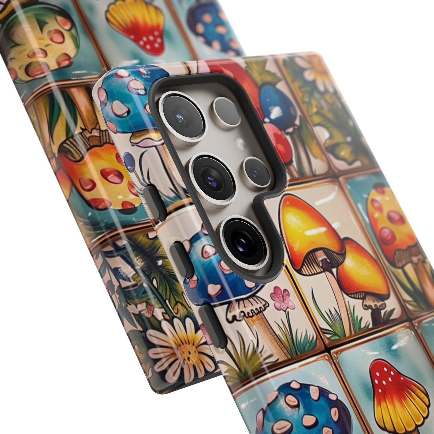 Trippy Magic Mushroom Tile  Abstract Art Phone Case