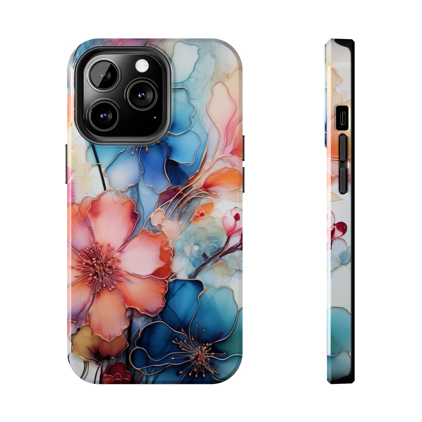 Marbled Watercolor iPhone Case | Embrace the Mesmerizing Multicolor Art