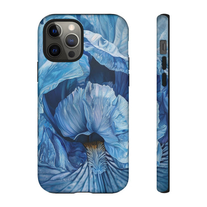 Floral Blue Iris Oil Painting Flower Phone Case