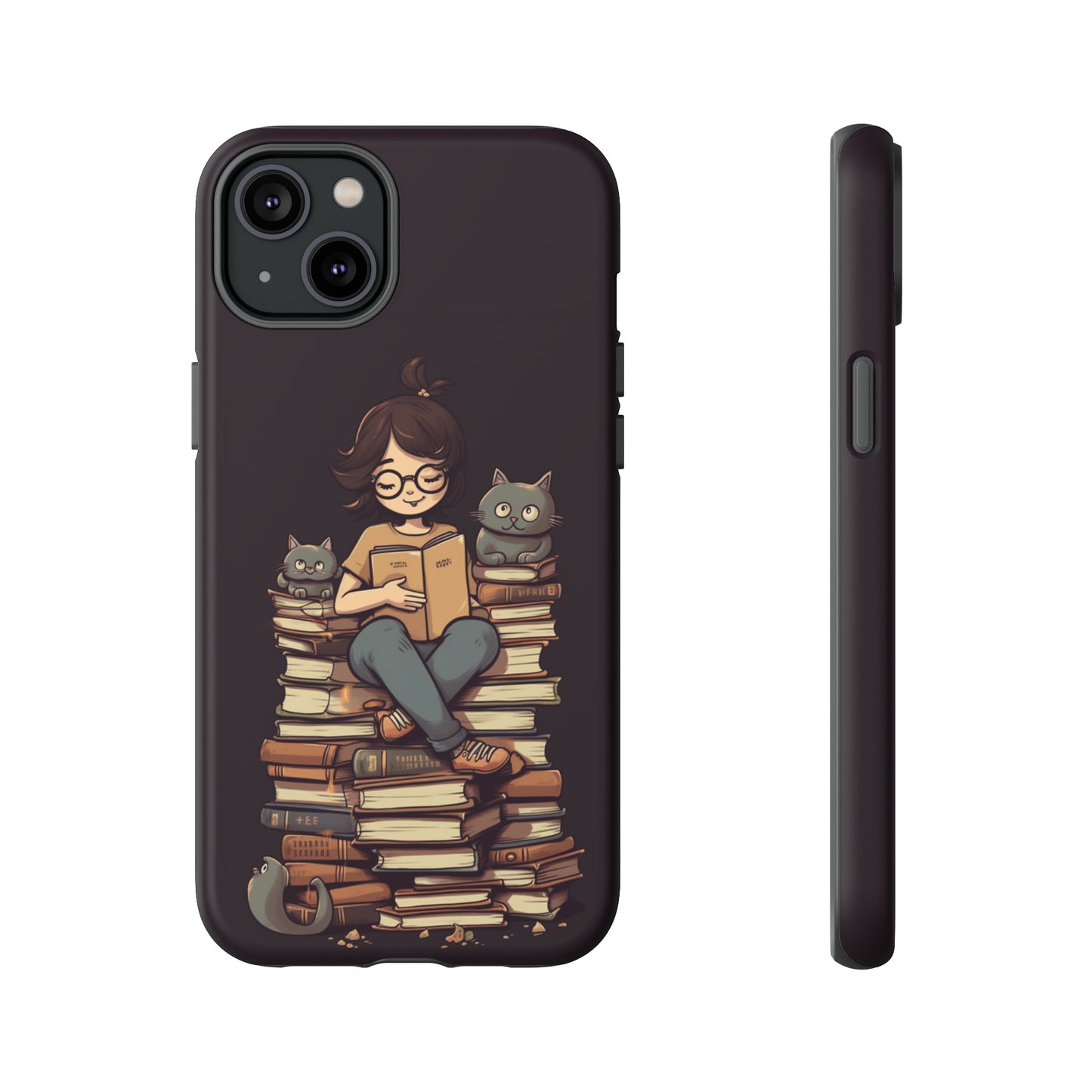 Cats and Books Phone Case