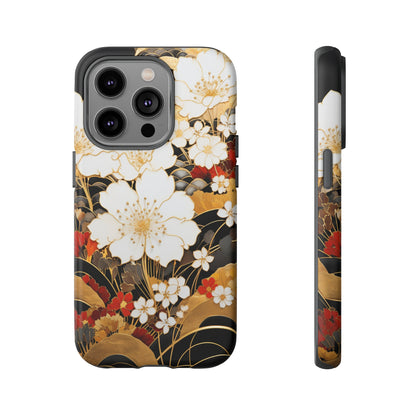 Chiyogami Floral Tough iPhone Case Galaxy S23 S22 S21 S20 Plus Ultra | Iphone 14 13 12 11 8 Pro Max Mini | Pixel 7 6 Pro 5 | Japanese Boho