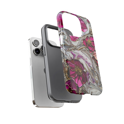 Stained Glass Magenta Floral Paisley Explosion Phone Case