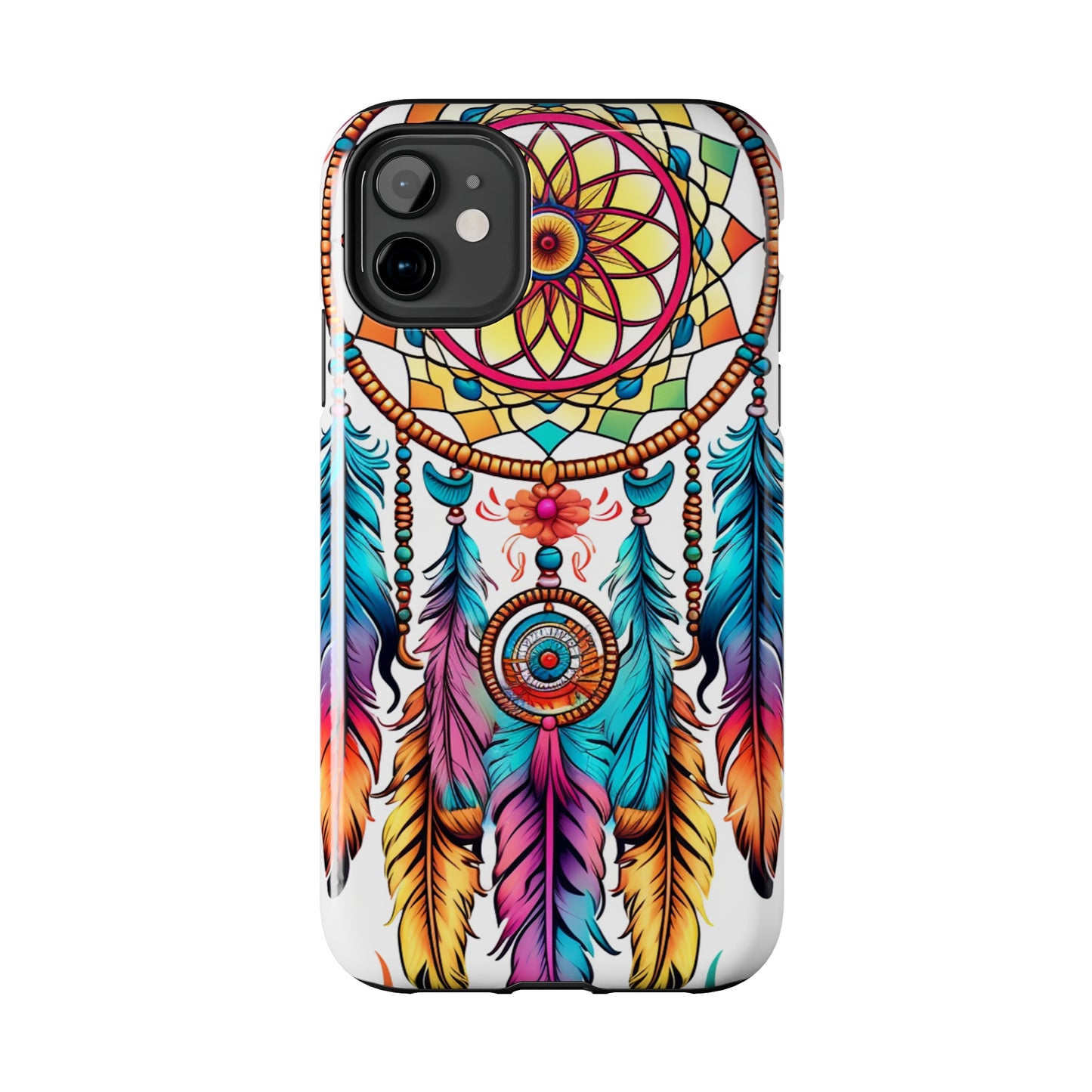 Psychedelic Native American Dreamcatcher iPhone Case | Fusion of Art and Cultural Heritage