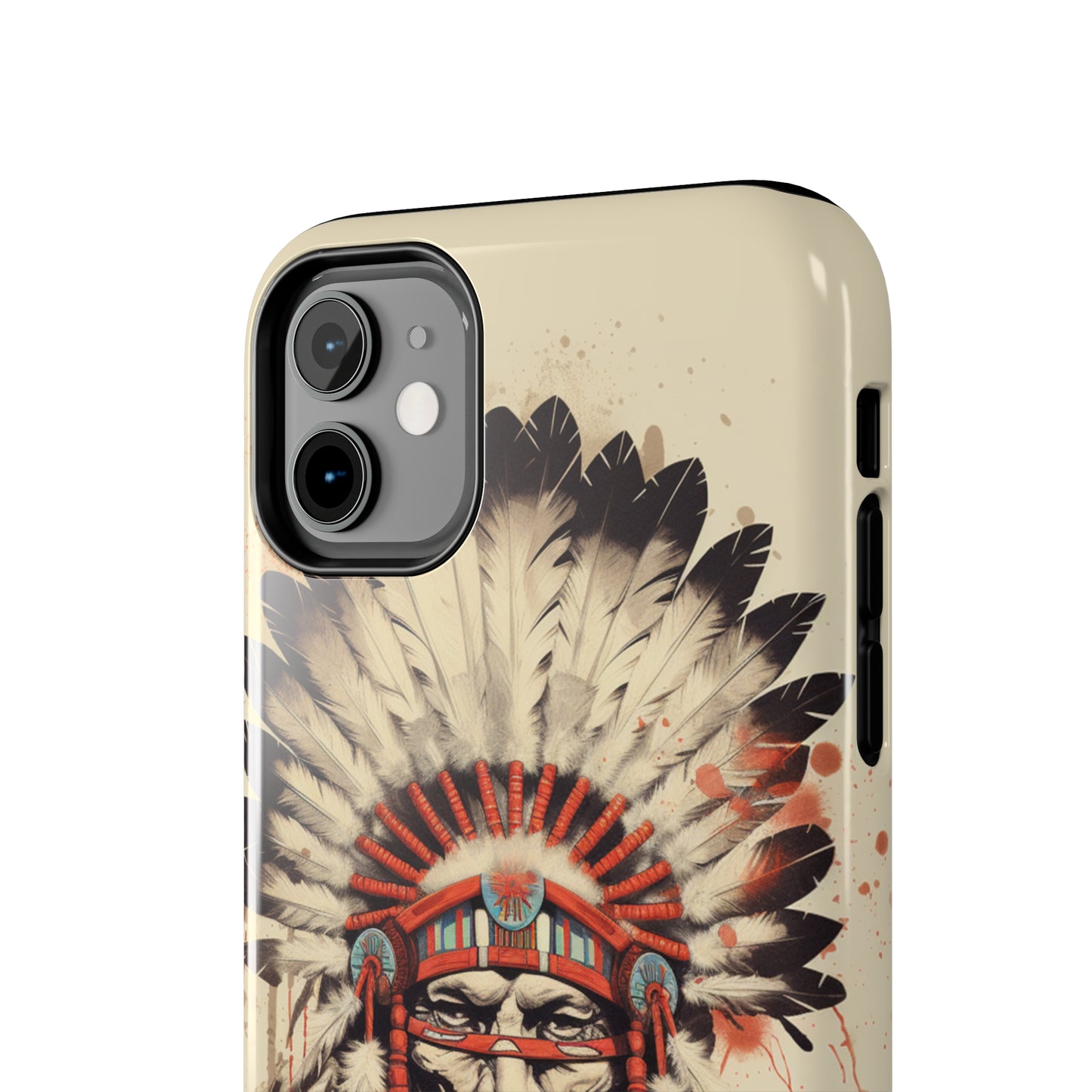 Proud Heritage: Native American Chief Headdress | Iconic Tribal iPhone Case for Models 11 through 14 Pro Max