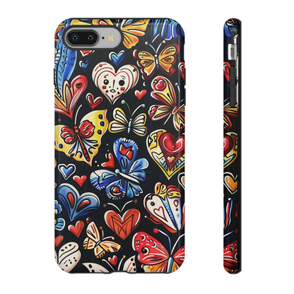 Butterfly Magic Hearts Phone Case for iPhone 15