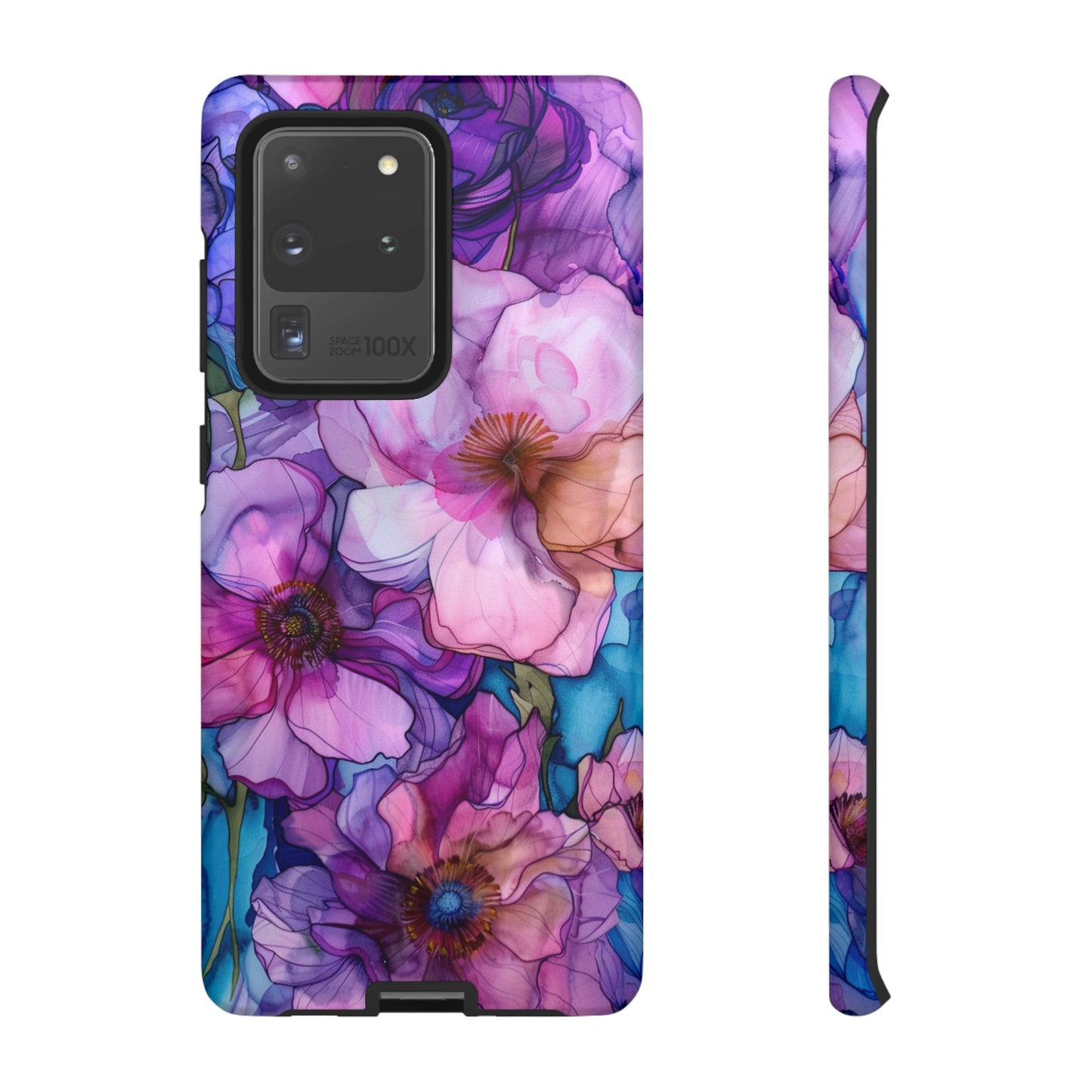 Purple Flower Stained Glass Phone Case