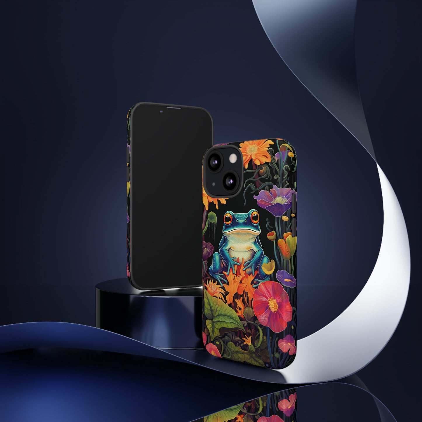 Floral Frogs Elegance Phone Case for Google Pixel, iPhone & Samsung Galaxy