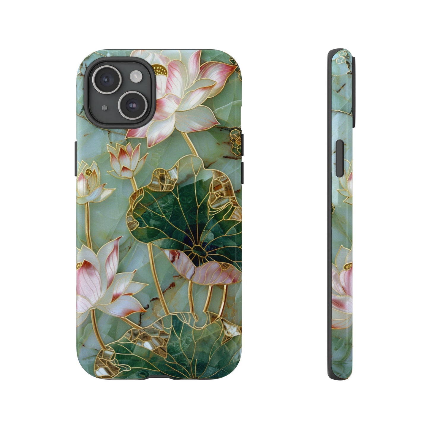 Elegant Floral Phone Case - Tough Cases with Lotus Design