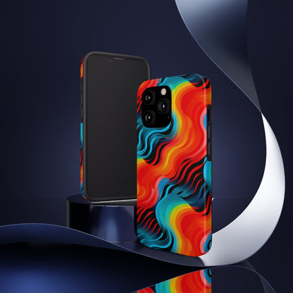 Color Splash Wave Pattern Tough iPhone Case | Embrace Vibrant Style and Reliable Protection