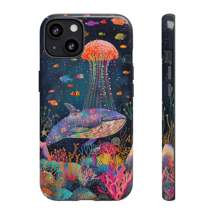 Whale Shark, Turtle, Jellyfish Phone Case