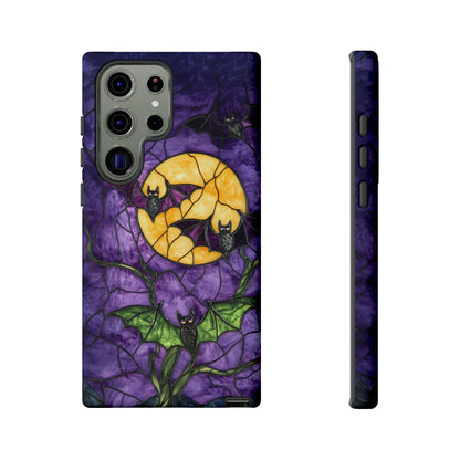 Full Moon Stained Glass Style Halloween Bats Phone Case