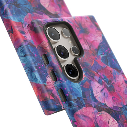 Magenta and Blue Color Floral Explosion Phone Case