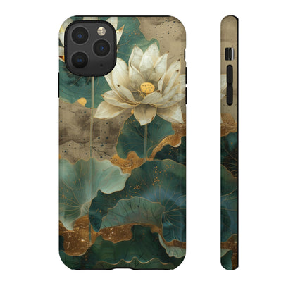 Zen Stained Glass Lotus Floral Design Phone Case