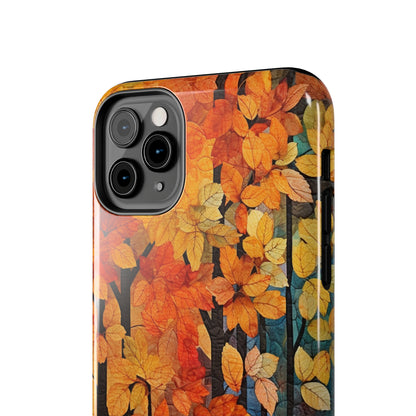 Autumn iPhone 15 Case, Forest Embroidered Style Phone Case | Cottagecore Fairytale Design | iPhone & Samsung | Boho Retro Vibe