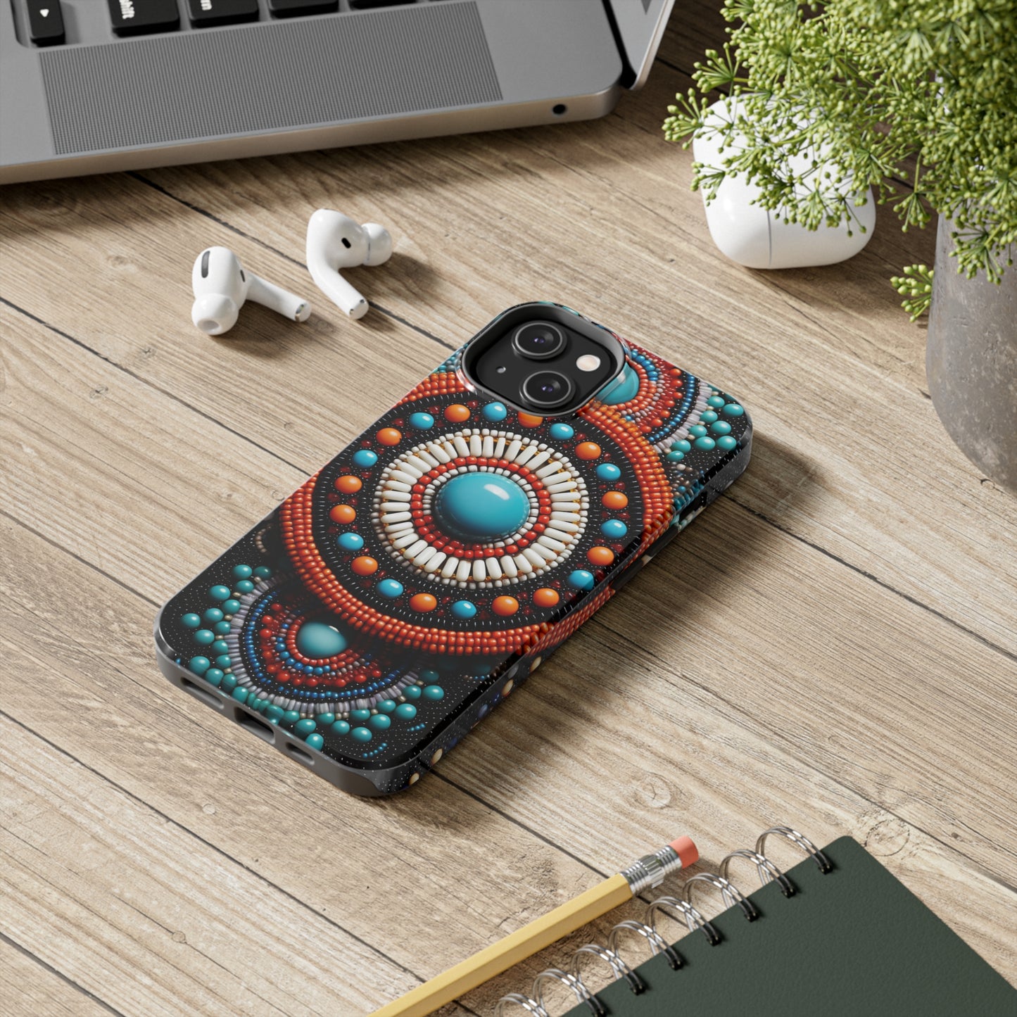 Native American Beadwork iPhone Case | Embrace Traditional Craftsmanship with Artistic Elegance