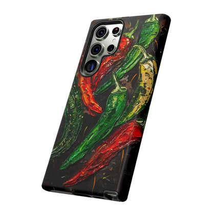 Green and Red Chili Peppers Phone Case