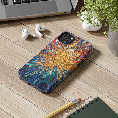 Stained Glass Sunburst Magic Tough iPhone Case | Embrace Vibrant Style and Reliable Protection