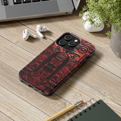 Raven Totems: Northwest Native American Carving | Heritage iPhone Case