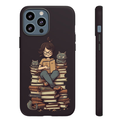 Cats and Books Phone Case