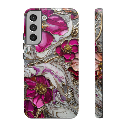 Stained Glass Magenta Floral Paisley Explosion Phone Case