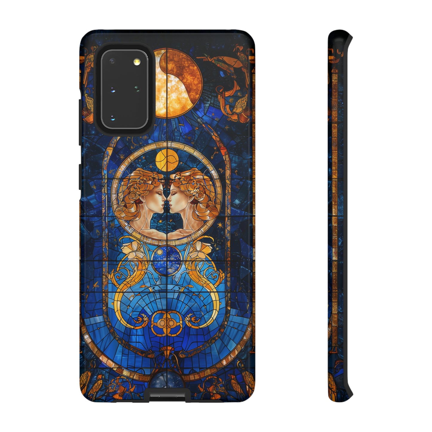 Gemini Astrology Stained Glass Phone Case