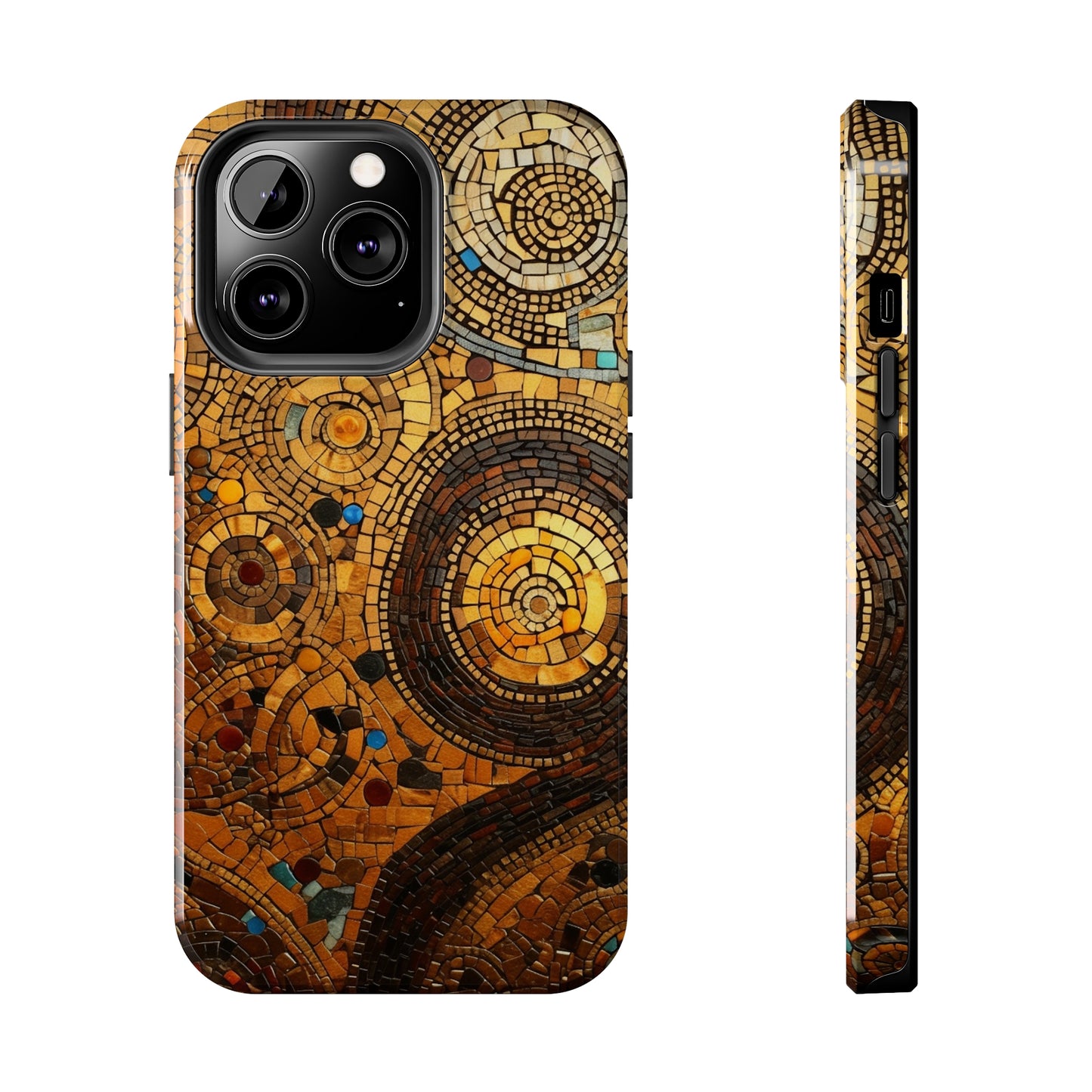 Golden Spiral Tile iPhone Case | Add Glamour and Elegance to Your Device