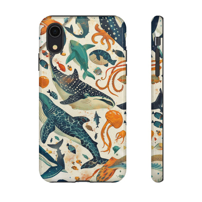 Undersea World Shark, Turtle, Manta Ray Phone Case