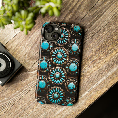 Vintage Navajo Native American Turquoise Concho Phone Case