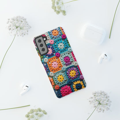 Vintage Crochet Blanket Look Phone Case